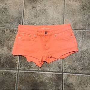 Refuge Women's Orange Denim Shorts Sz 4